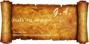 Győry Aranka névjegykártya